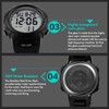 CakCity Mens Digital Waterproof Sports Watch LED Screen Large Face