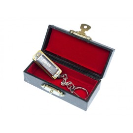 Miniblings Mundharmonika Harmonika Funktioniert Schlüsselanhänger - Handmade Modeschmuck I Anhänger Schlüsselring Schlüsselband Keyring - Mundharmonika Harmonika Funktioniert