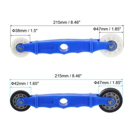 PATIKIL LED Strip Channel Roller Tool, 2Pcs Flat/U-Groove Wheels with Plastic Handle Quick Installation Tool for 5-8mm/5-10mm Wide LED Strip