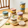 NETANY 6-pack 10oz Glass jars with Airtight Lids, Overnight Oats