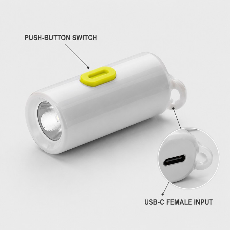 7-Pack USB-C Mini LED Flashlights, 210–230 Lumens Plug-In Emergency Lights
