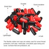 QUARKZMAN 50 x Rubber End Caps Cover Assortment 5 mm