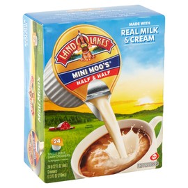 Land O Lakes Mini Moo's Real Cream Half & Half, 9 mL Cups, 24 Count (Pack of 3)