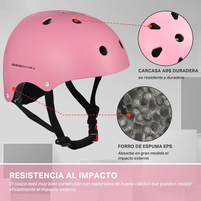 7pzs Kit De Proteccion Casco Codo Mano Patinaje Rodilla Niño
