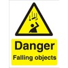 Seco Danger Falling Objects Sign, 200mm x 300mm - 1mm Semi Rigid Plastic