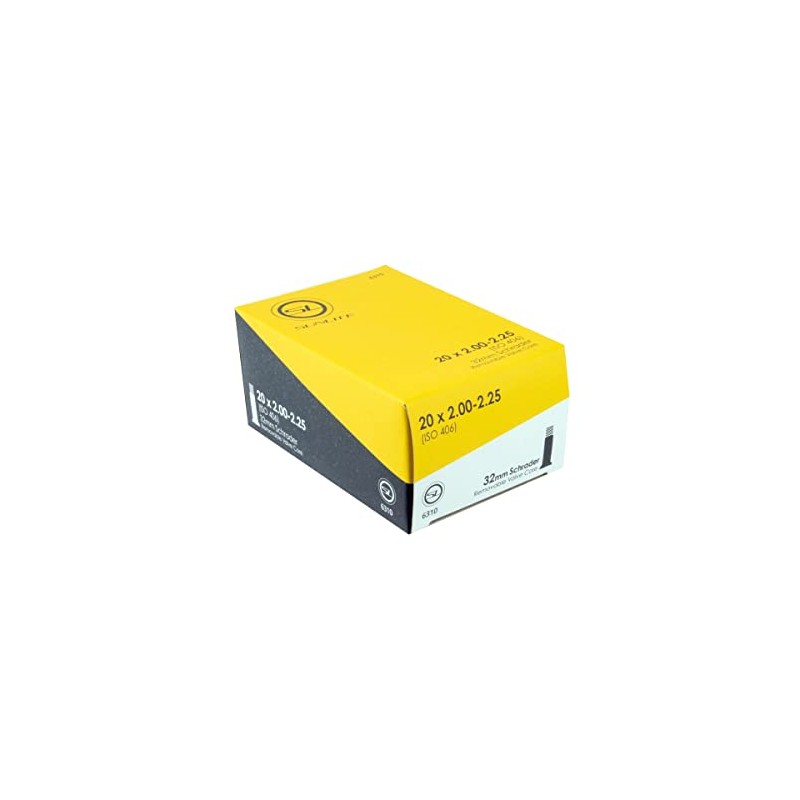 Sunlite Schrader Valve Bicycle Tubes, 20 x 2.00-2.25" / 32mm