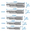 5 Piece NPT Pipe Tap Set, Carbon Steel Threading Plumbing