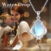 Lotus Necklace Sterling Silver Moonstone Pendant Necklaces for Women Mom