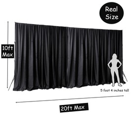 10x20 ft Heavy Duty Back Drop Adjustable Stand, Photo Backdrop Stand Kit for Photography with Carrying Bag, Convertible to Backdrop Stand 10x10 Adjustable Width.