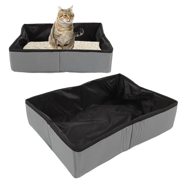 Collapsible Cat Litter Box Cloth Waterproof Outdoor Portable Cat Litter
