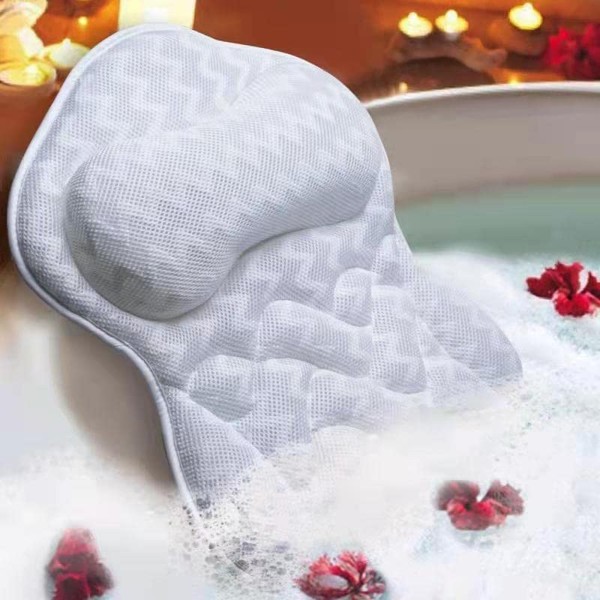Bath Pillow, Tub Pillow for Bathtub Support Neck,Head and Back