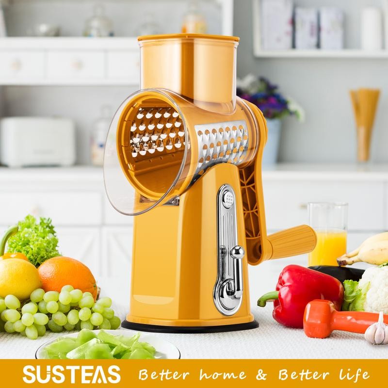 SUSTEAS Rotary Vegetable Slicer with Handle Kitchen Gadget - 5