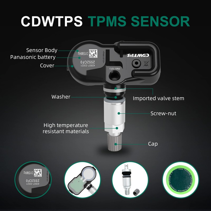 CDWTPS TPMS Tire Pressure Monitor Sensor, 4-Pack fit Toyota Lexus