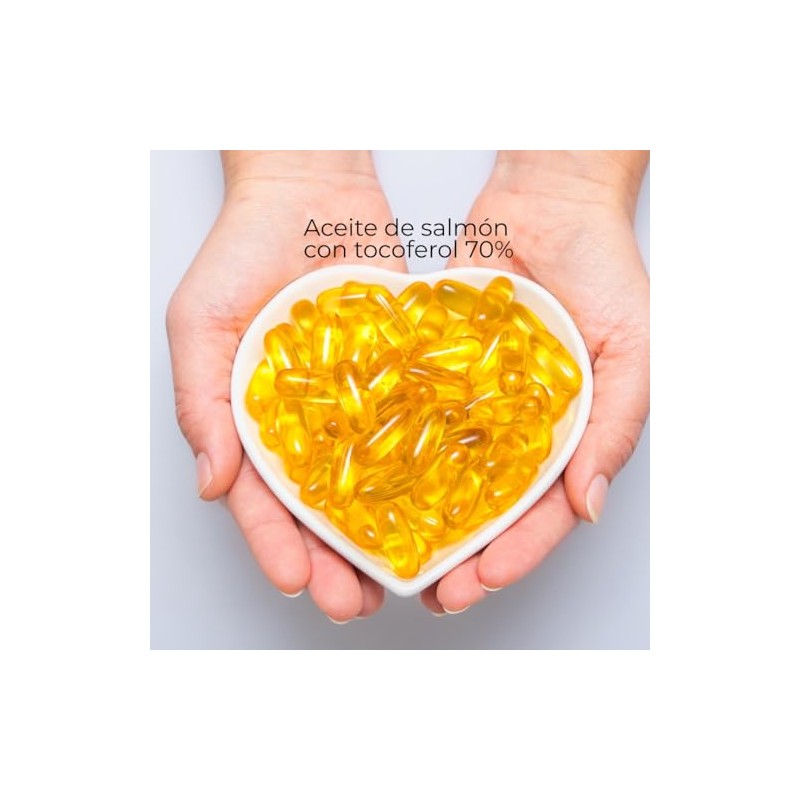 Omega 3 Suplemento Alimenticio Aceite Salmón Ingredientes Naturales 120 Capsulas