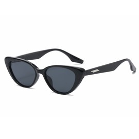 Cyxus Women's Fashionable Cat Eye Glasses Frame UV400 Protection for Travel Driving Fishing Golf, 01black