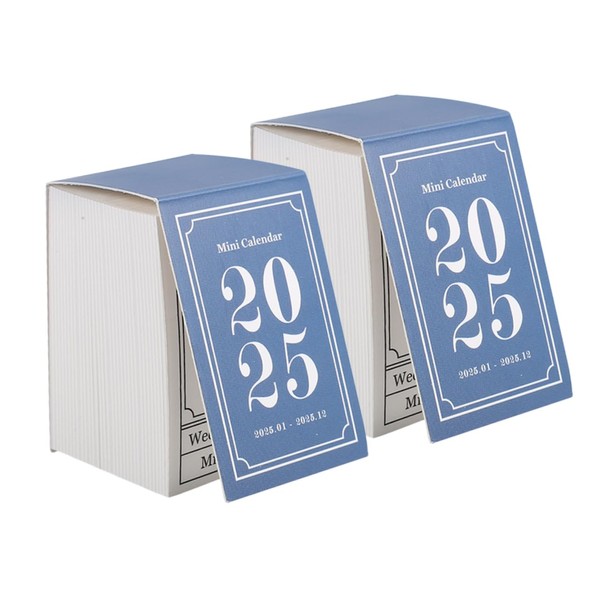 Operitacx 2pcs Mini Desk Calendar Daily Desktop Calendar 2025 Tear