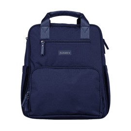 JuJuBe Nature Babe Diaper Bag Backpack with Portable Baby Changing Pad, Sustainable Multi-Function Travel Bag for Bottles, Diapers, Pacifier, Made with 24 Recycled Plastic Bottles, Navy