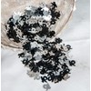 14g Black & Silver 16th Birthday Confetti Foil Metallic Glitz