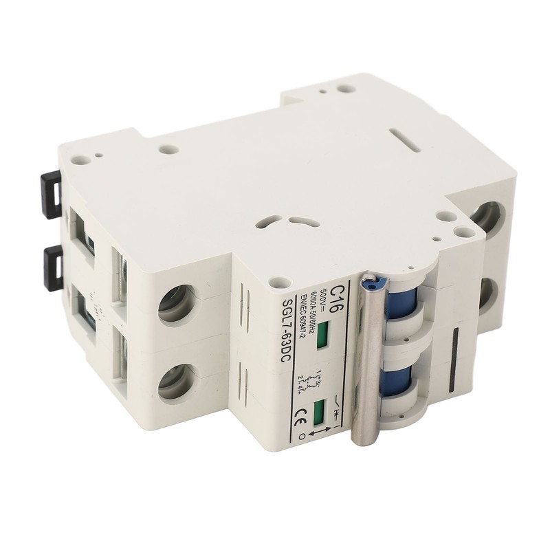 DC Circuit Breaker 2P 16A Overload Protection DIN Rail Mount