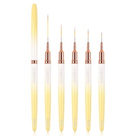 Nail line brush set of 5 sizes 79111525mm Delicate detail expression, 1 piece, yellow / 5종 사이즈 네일 라인 브러시 세트 79111525mm 섬세한 디테일 표현, 1개, 노란색