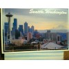 BEAUTIFUL PHOTO POST CARD SEATTLE SPACE NEEDLE & MT RAINIER