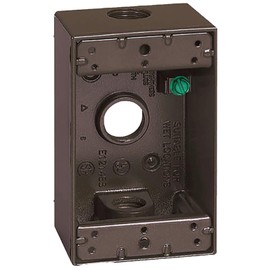 Sigma Electric, Bronze Sigma Engineered Solutions, 14250BR 1/2-Inch 3 Hole 1-Gang Box, No Size