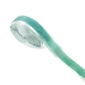 Heyiwell 5Yard Chateau Gray Single Face Velvet Ribbon Edge Wired for Christmas,Gift Wrapping,Hair Bows,DIY Crafts 25mm(1"Inch)