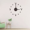 Frameless Wall Clock Deer Head 3D Effect Self Adhesive DIY