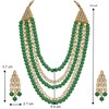 Aheli Kundan Pearl - Juego de collar y pendientes largos