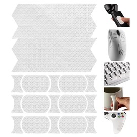 IMMOENUC Universal Mouse Grip Tape DIY Universal Anti-Slip Sticker, Made of PVC Material, Light Weight, Sweat Resistant, Improve Grip, Fit All Mouse (Style B White)