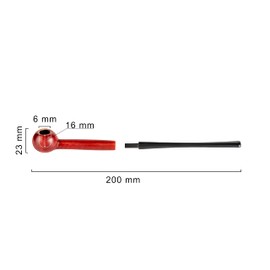 Dr Watson Dr. Watson - Tobacco Pipe, Churchwarden shape, Mini Series, Handcrafted from Natural Wood