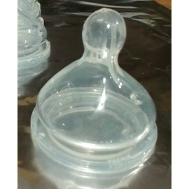 NUK Lot 5 Pack New NUK Anti-Colic Replacement Clear Silicone Smooth Flow  Nipples