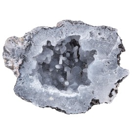 Rockcloud Natural Druzy Agate Geode Mineral Irregular Quartz Crystal Cluster Collection Specimen for Home Decor, 0.66-0.88 lb