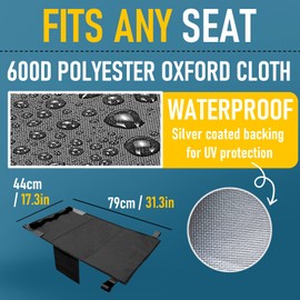 FOVERN1 Toddler Airplane Bed,31in Airplane Seat Extender for Kids,Toddler Airplane Travel Essentials with Drawstring Bag,Kids Bed Airplane-Toddler Travel Bed,Airplane Must Have for Toddlers (Black)