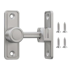 Silver Zinc Alloy Gate Latch with Screws Barn Door Lock Heavy Duty Lock Latch for Sliding Doors, Windows, Sheds, Cabins, Cabinets