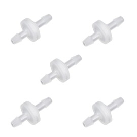 Refuuch 3/16" Hose Barb One Way Check Valve Non Return Ozone Resistance Plastic Valve for Fuel Oil Air Gas Water(Pack of 5)