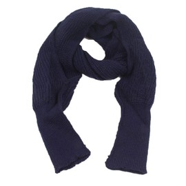 YILEEGOO Women Autumn Winter Scarf Wrap Sweater Tops Knitted Shawl Blankets Scarf with Sleeves (Navy Blue, One Size)