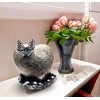 5MOONSUN5 Chrome Cremation Heart Urn with Butterfly for Ashes with