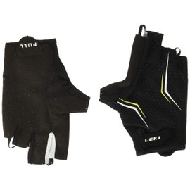 Leki Multi Lite Short Gloves, Unisex, 63690213, Black/White/Yellow, XL