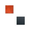 LindDNA Double Square 990276 Recycled Leather Coaster in Cognac Black