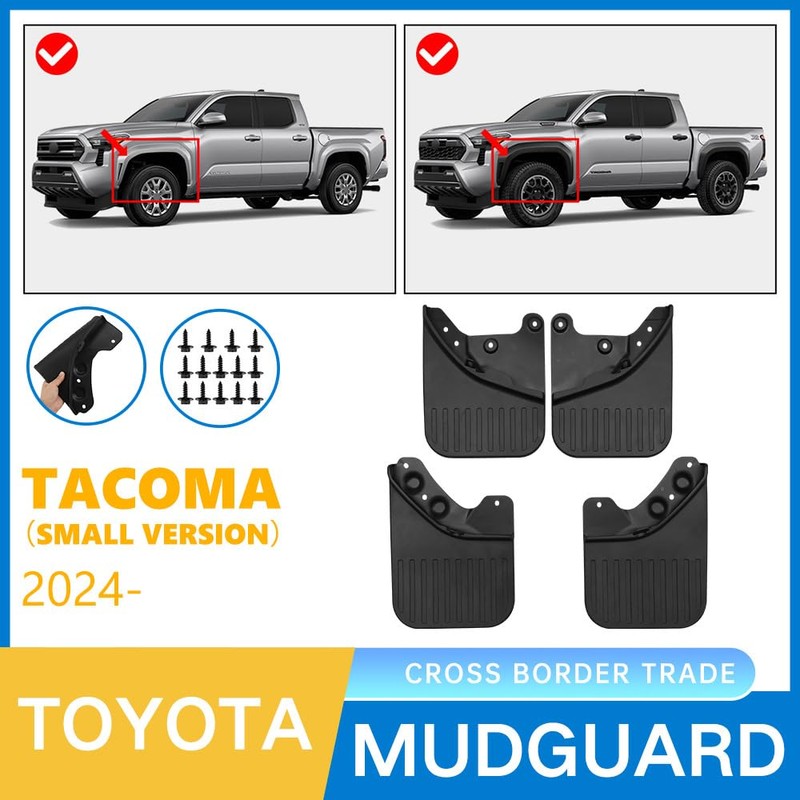 GONMOT Mud Flaps for Toyota Tacoma 2024 2025 Mud Flaps