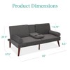 Best Choice Products Mid-Century Modern Upholstered Futon, Convertible Folding Sofa