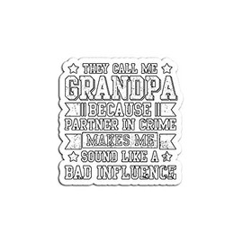 Funny Grandpa Grandfather - Decorative Sticker Graphic