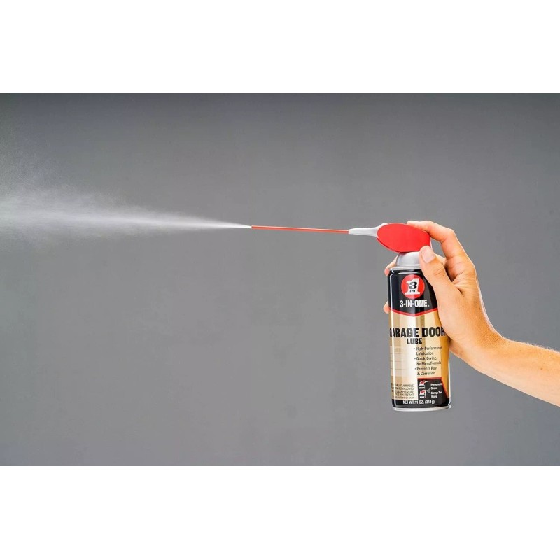 3-IN-ONE Professional Garage Door Lubricant with Smart Straw Sprays 2