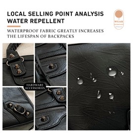 Leather Tote Bag for Women Vintage Hobo Western Crossbody Shoulder Bag Trendy Anti-thief Lady Purses Handbags (Black1)