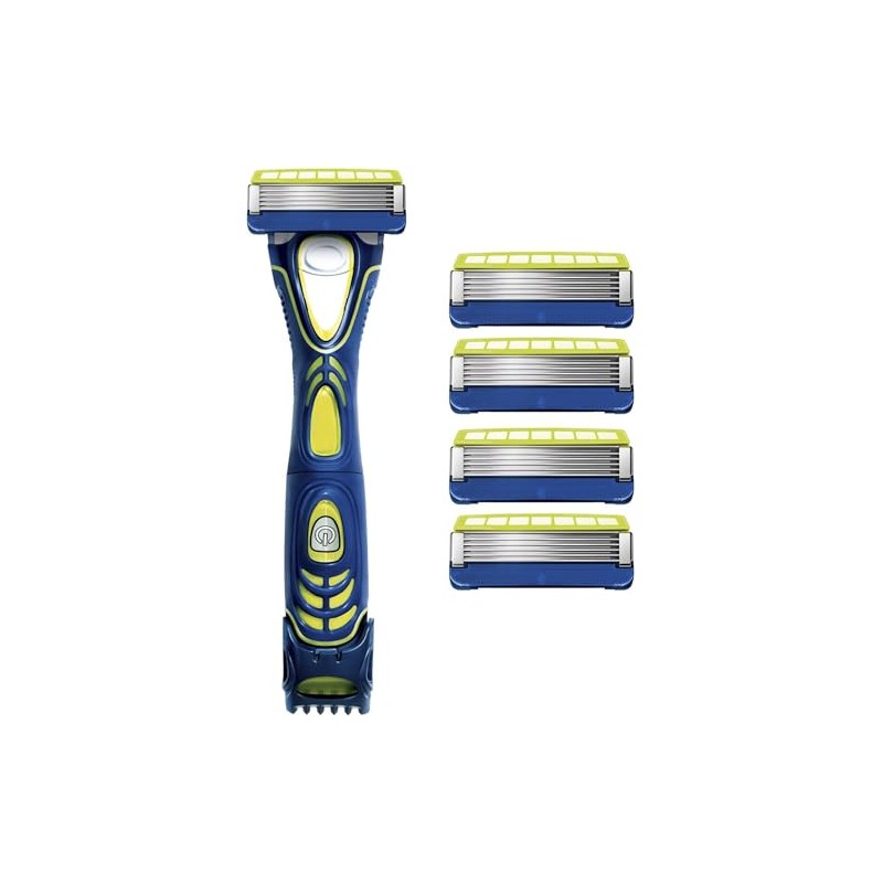 Schick Hydro 5 Groomer Razor Kit for Men, 4-In-1 Power