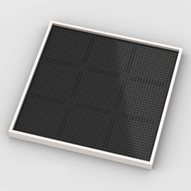 PIPART Baseplate & Frame for Pixel Mosaic Art, 15.7x15.7 (48x48-studs), 100% Compatible with Major Brands (White Frame)