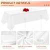 Showgeous 2 Pack White Polyester Tablecloth for 6ft Rectangle Tables