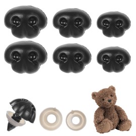 140 Pcs Safety Noses for Crochet Animals - 3 Sizes Black with Washers - Teddy Bears, Stuffed Animals, Dogs & Doll Making