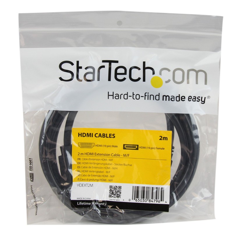 StarTech HDEXT2M Cable extensor HDMI ultra HD